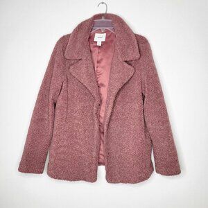 Old Navy Sherpa Button-Front Coat Women Size Medium